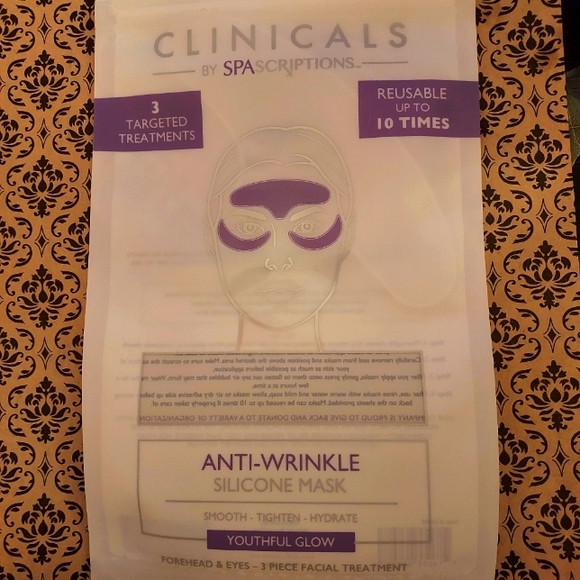 LAST LEFT! 10x Silicone Face Masks Anti-Wrinkles Youthful Glow Neck Cheeks Jowls - Picture 5 of 8